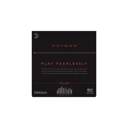 D'Addario NYXL1052 Nickel Wound Electric Guitar Strings, Light Top / Heavy Bottom, 10-52
