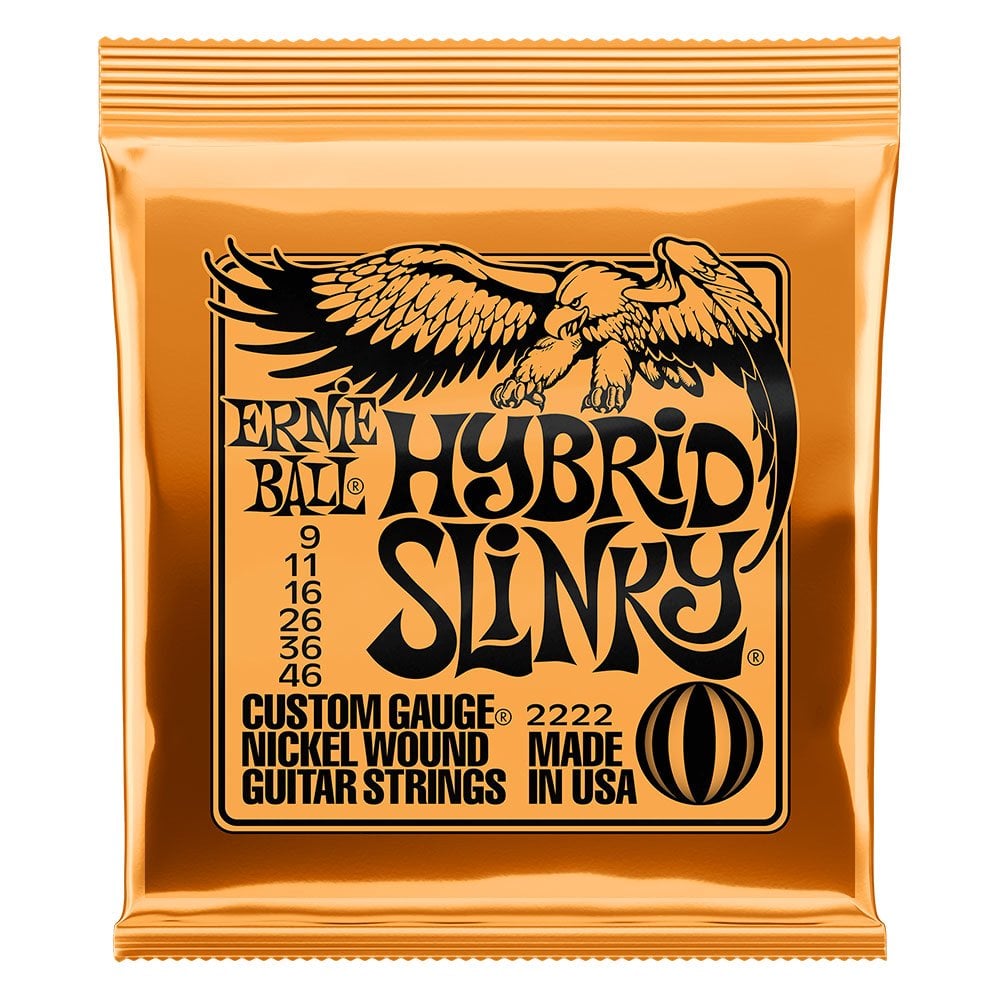 Ernie Ball Hybrid Slinky Nickel Wound Electric Guitar Strings, 9-46