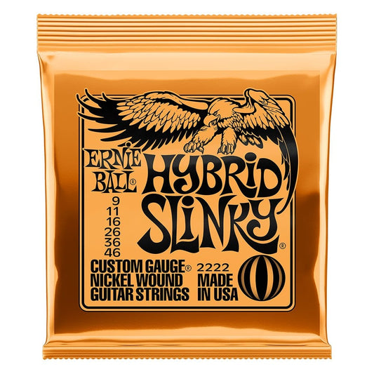 Ernie Ball Hybrid Slinky Nickel Wound Electric Guitar Strings, 9-46