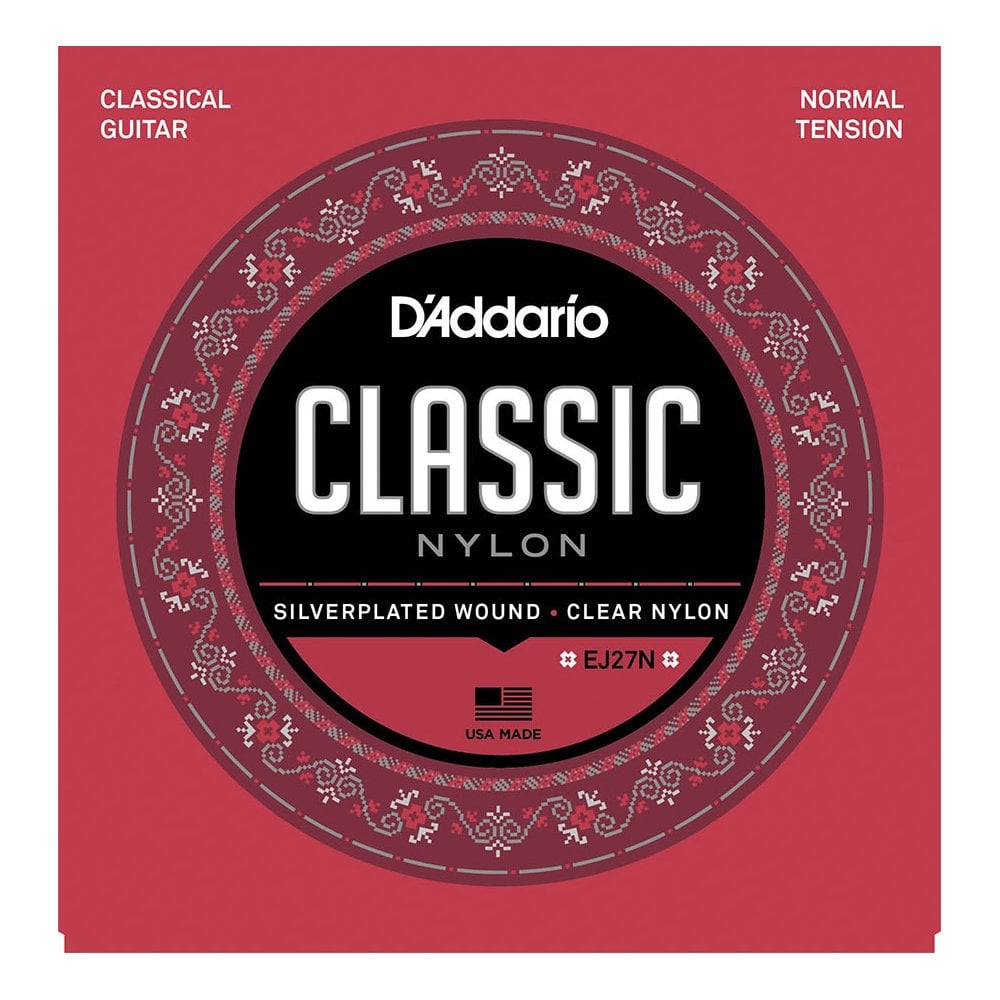 D'Addario EJ27N Student Nylon Classical Guitar Strings, Normal Tension
