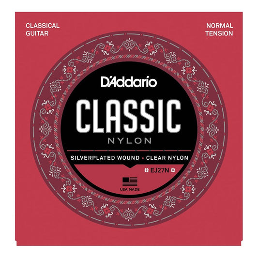 D'Addario EJ27N Student Nylon Classical Guitar Strings, Normal Tension