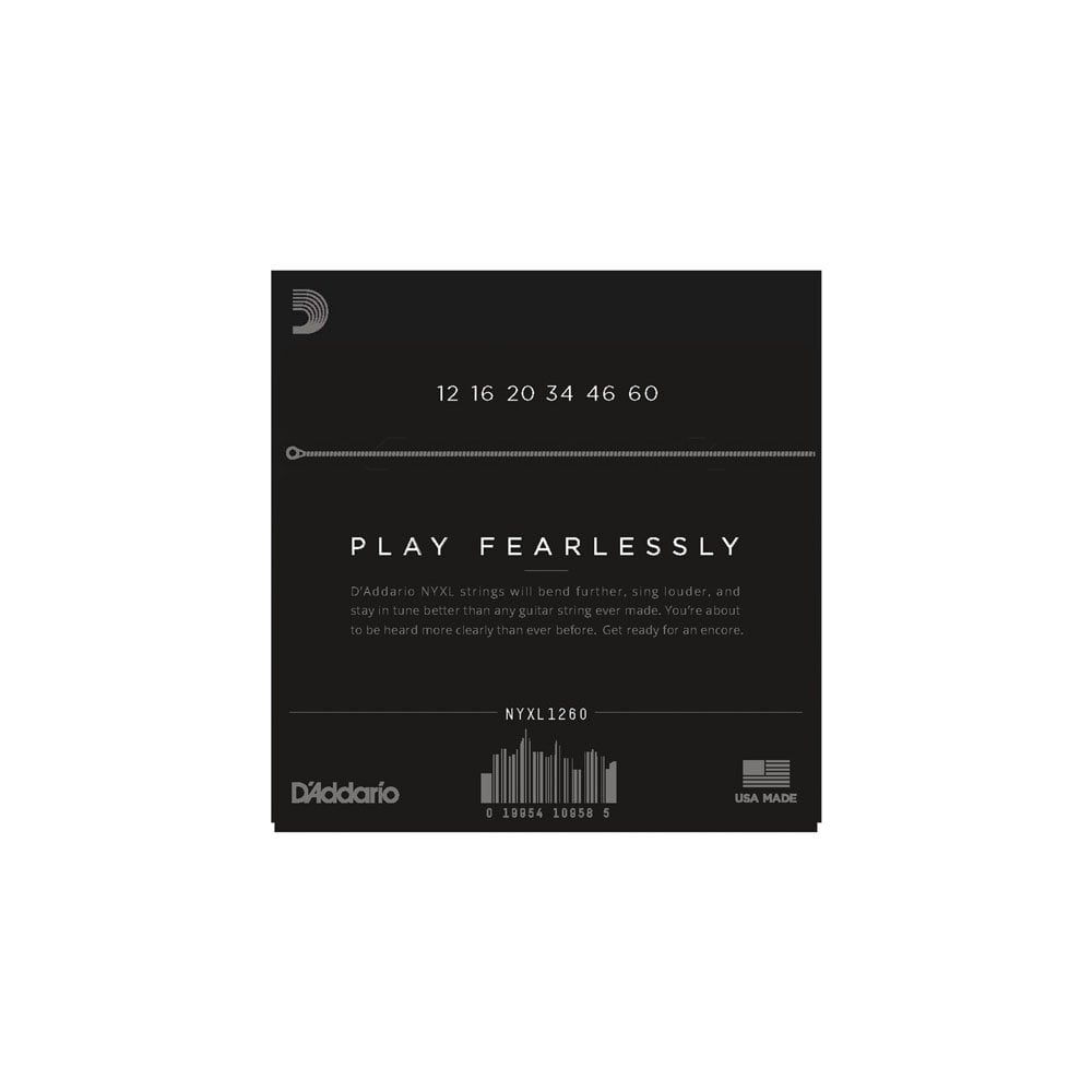 D'addario NYXL1260 Nickel Wound Electric Guitar Strings, Extra Heavy, 12-60