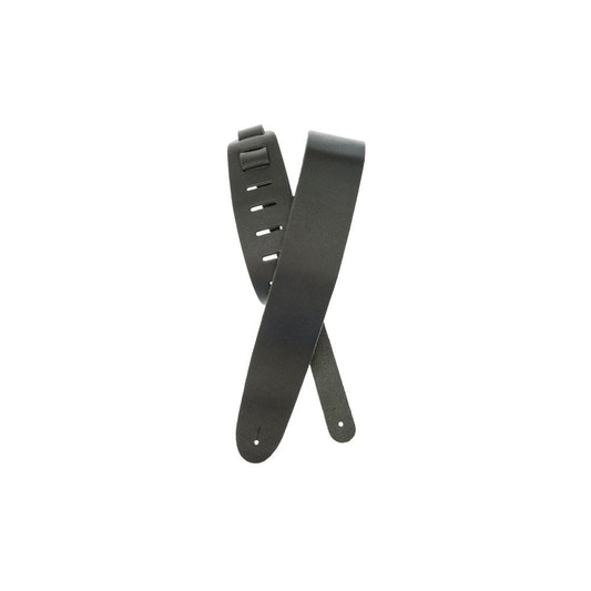 D'Addario 2.5" Classic Leather Guitar Strap, Black