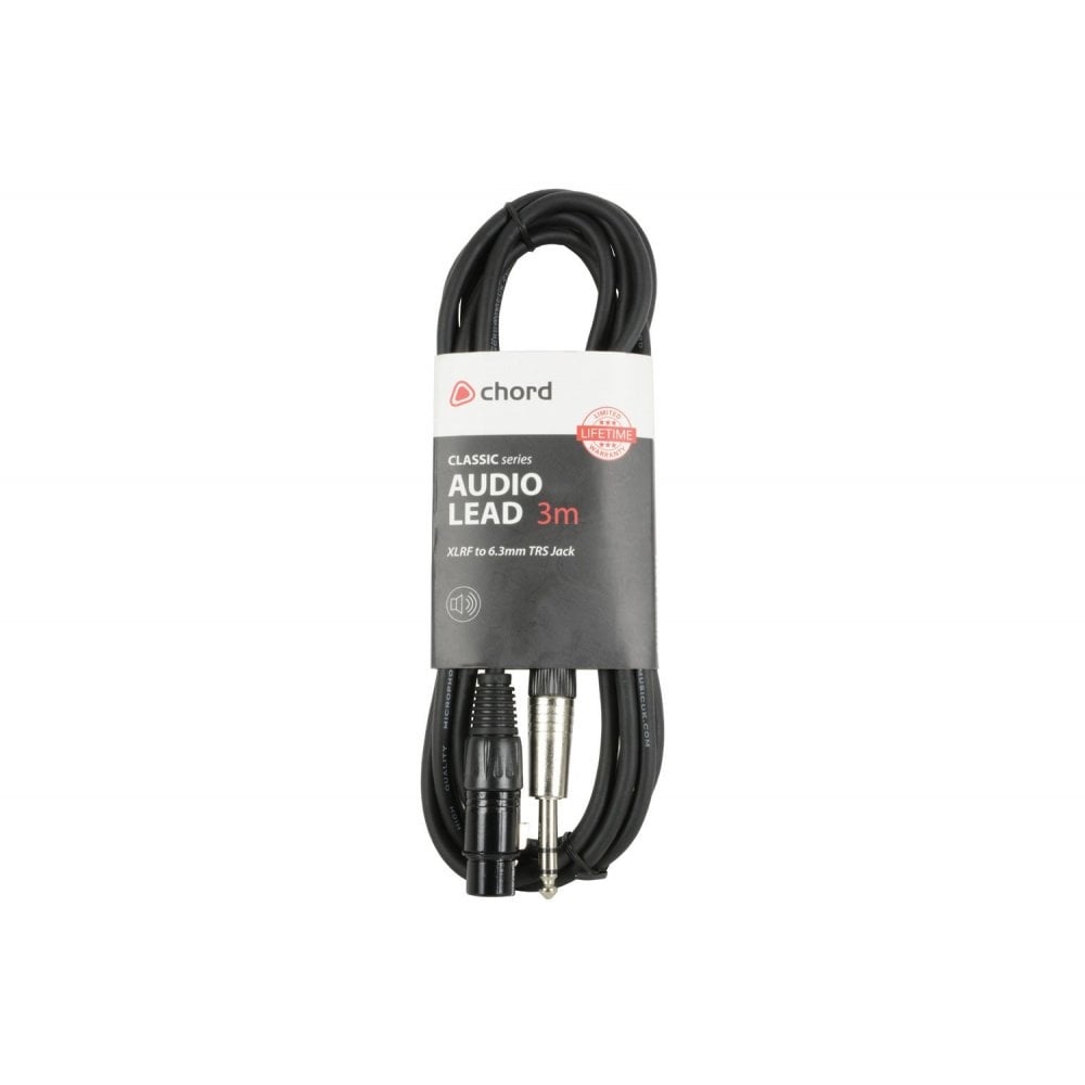 Chord XLR Female TO 6.3mm TRS Jack 3M Cable