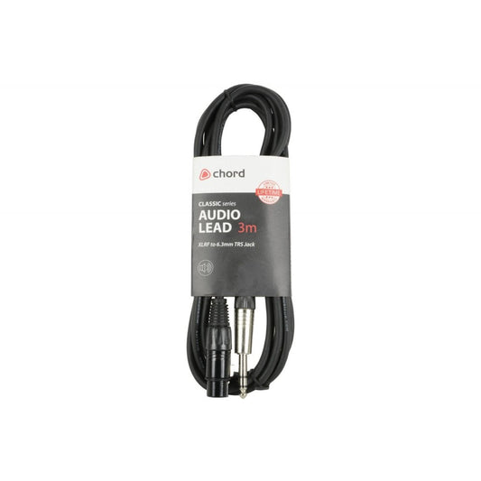 Chord XLR Female TO 6.3mm TRS Jack 3M Cable
