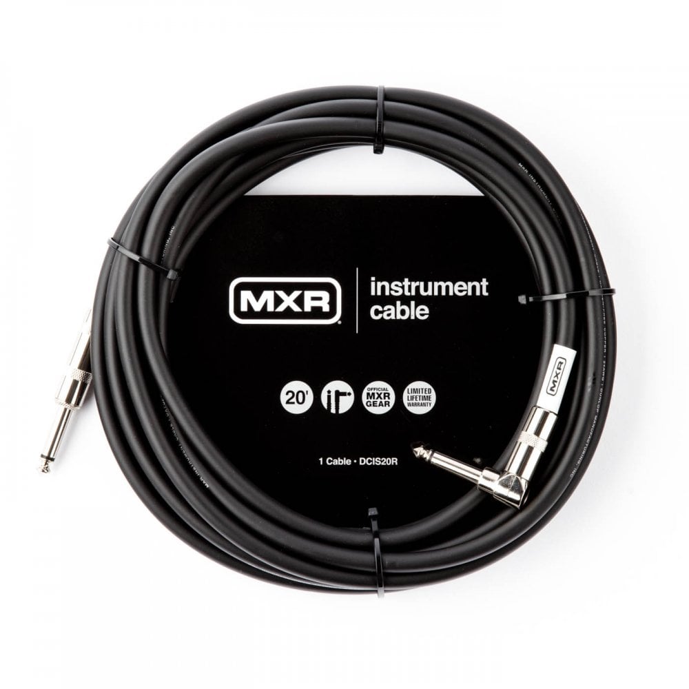 MXR Standard Instrument Cable 20ft Straight Jack - Angled Jack
