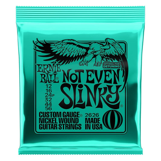 Ernie Ball Not Even Slinky Nickel Wound Electric Guitar Strings, 12-56