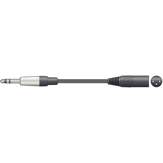 Chord 6.3mm TRS JACK to XLR Male 3m Cable