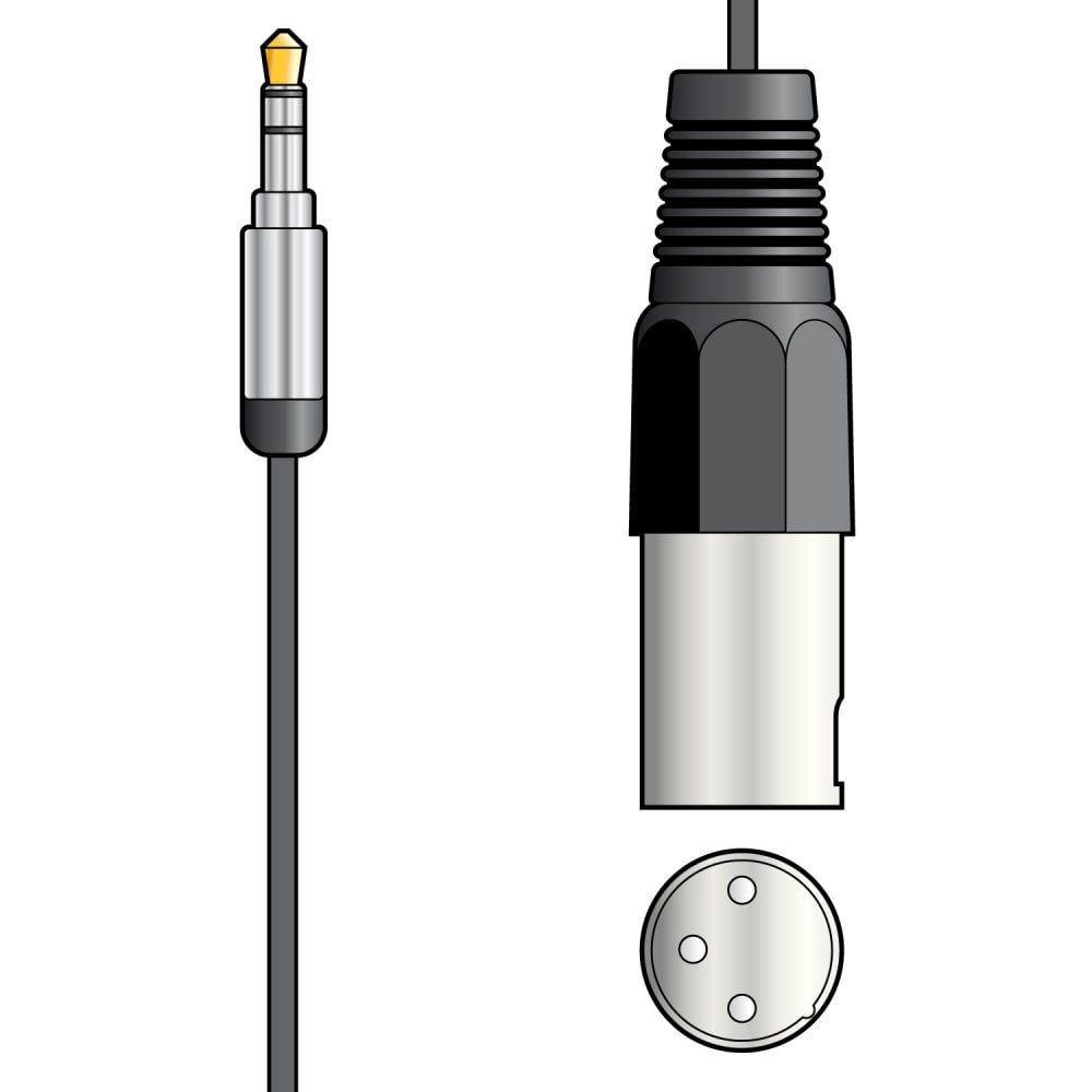Chord Classic Audio Lead 3.5mm Stereo Jack Plug - XLR Male