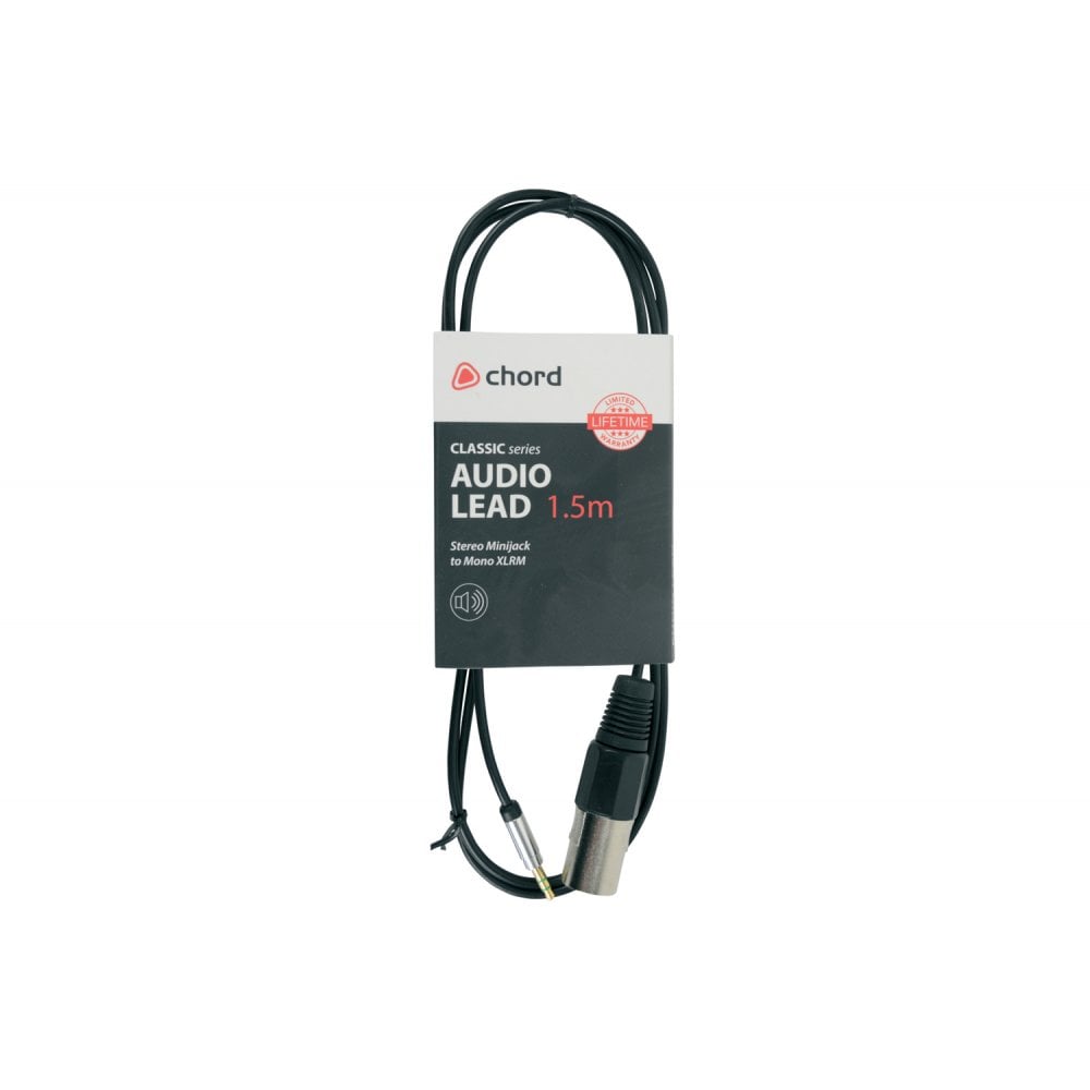 Chord Classic Audio Lead 3.5mm Stereo Jack Plug - XLR Male