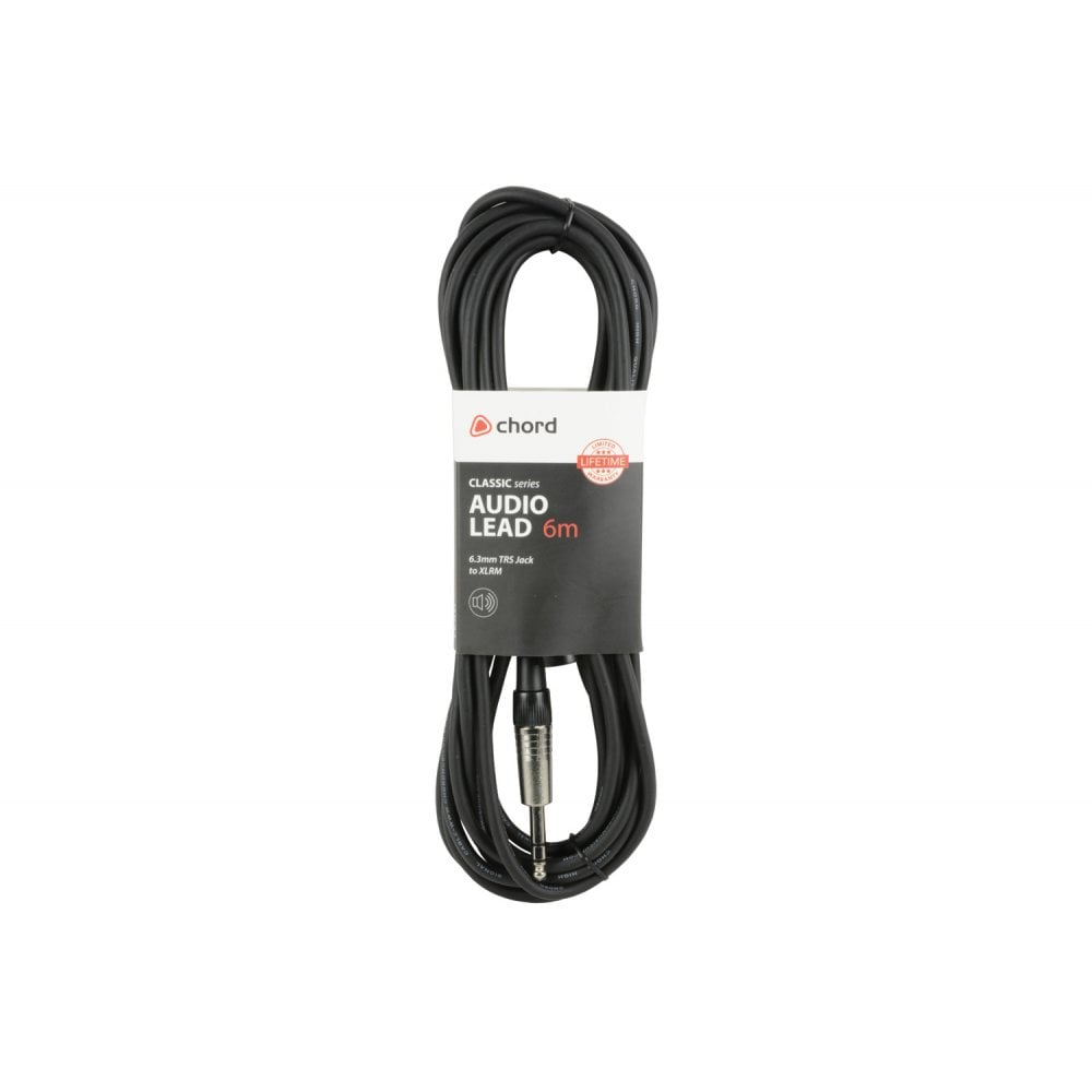 Classic Audio Leads 6.3mm TRS Jack Plug - XLR Male