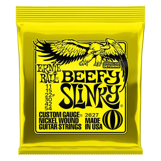 Ernie Ball Beefy Slinky Nickel Wound Electric Guitar Strings, 11-54