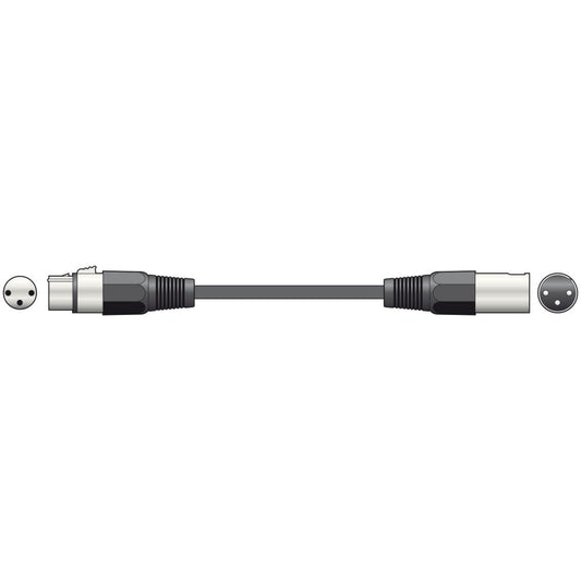 Chord Essential 3m Microphone Leads XLR Female - XLR Male