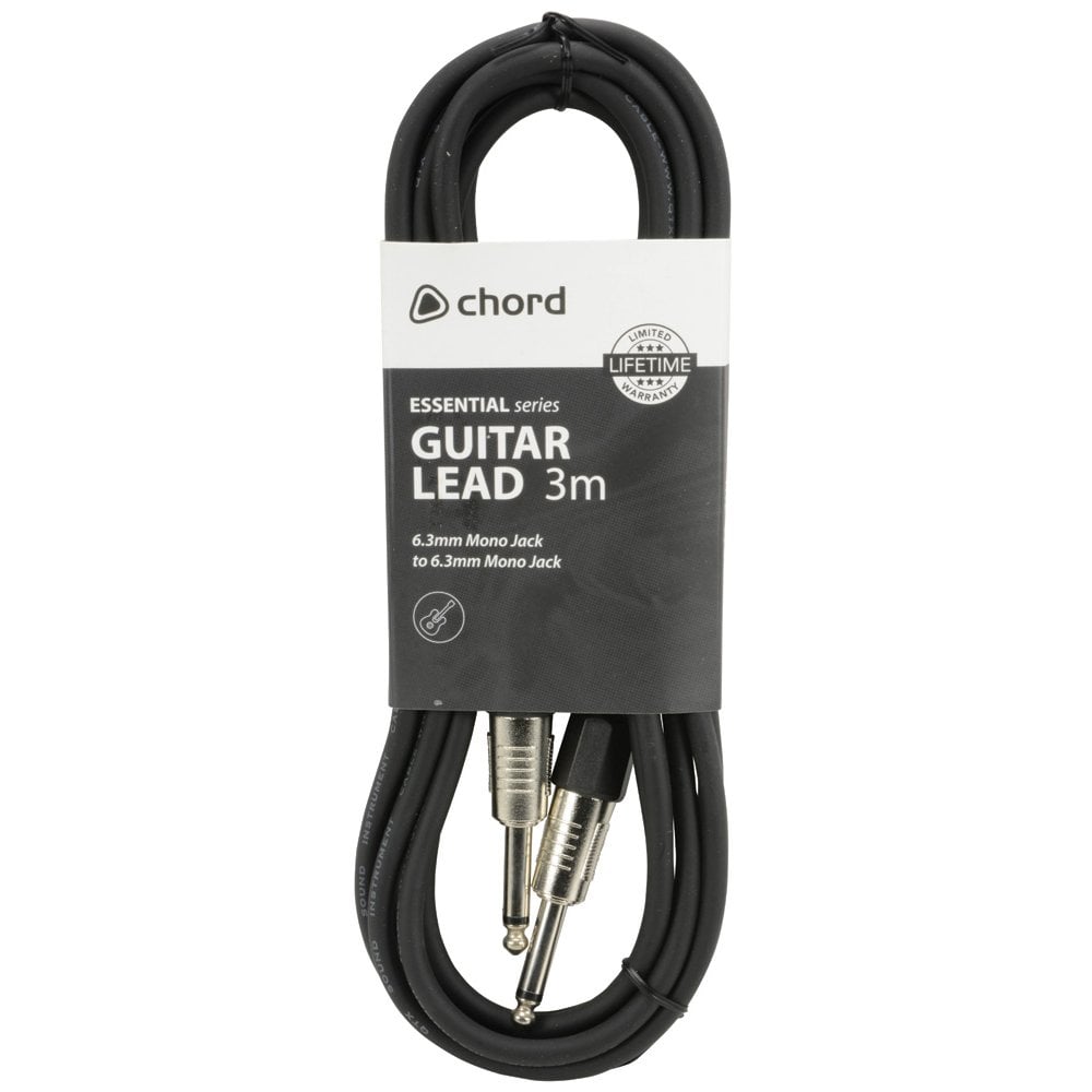Chord Essential Instrument Cable 3m Straight Jack - Straight Jack