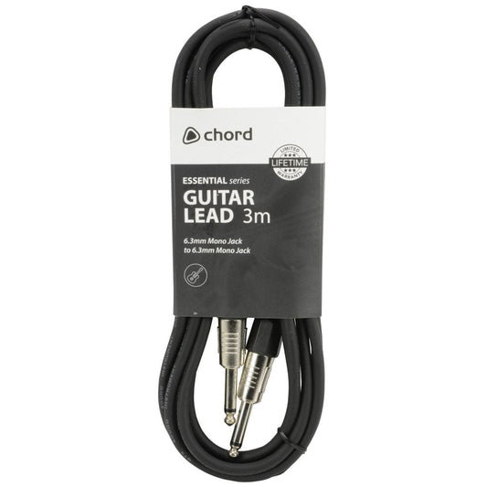 Chord Essential Instrument Cable 3m Straight Jack - Straight Jack