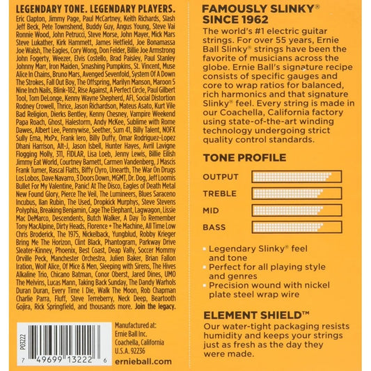 Ernie Ball Hybrid Slinky Nickel Wound Electric Guitar Strings 3 Pack - 9-46 Gauge
