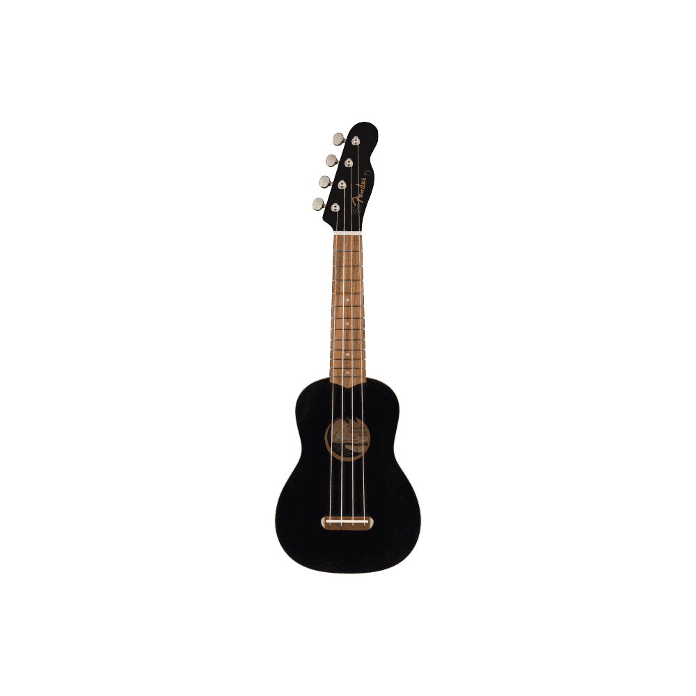 Fender Venice Soprano Ukulele, Walnut Fingerboard, Black