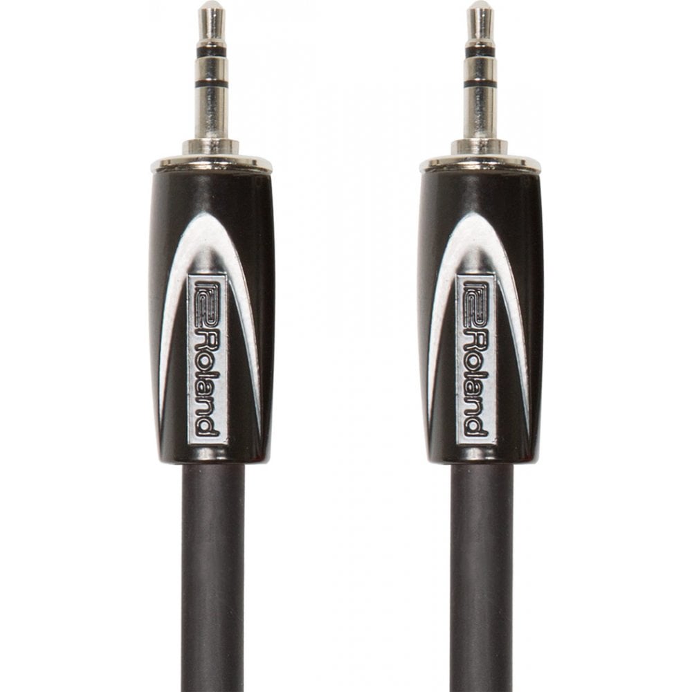 Roland, 1/8-inch TRS to 1/8-inch Stereo Cable, Black Series Interconnect Cable