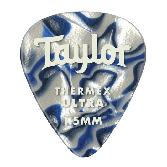 Taylor Premium 351 Thermex Ultra Guitar Picks, Blue Swirl 1.5mm, 6-Pack