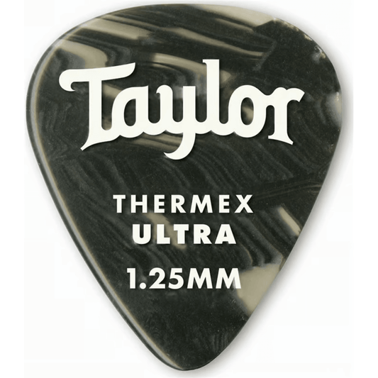 Taylor Thermex Ultra 351 Picks, Black Onyx, 1.25mm, 6 Pack
