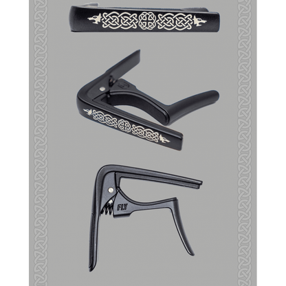 Dunlop Trigger Fly Capo, Celtic Knot Special Edition Black