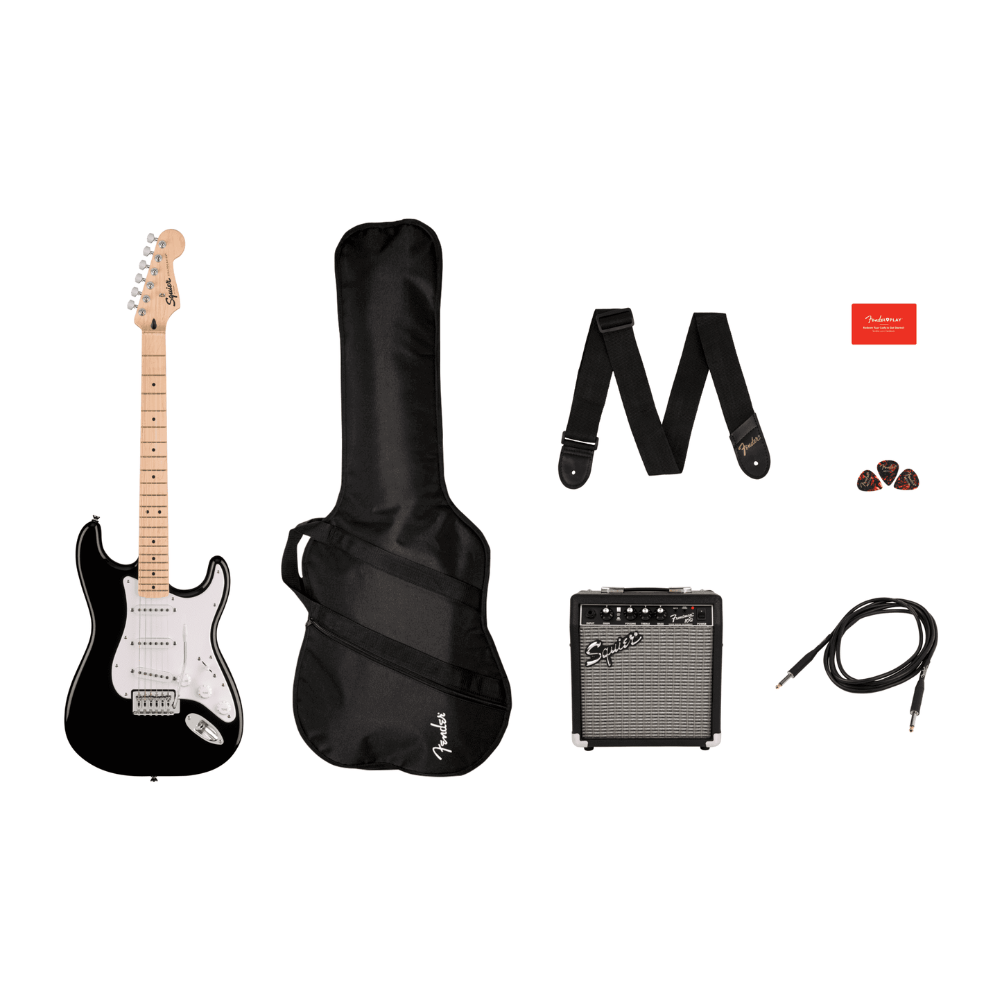 Squier Sonic Stratocaster Pack, Black (B-Stock)