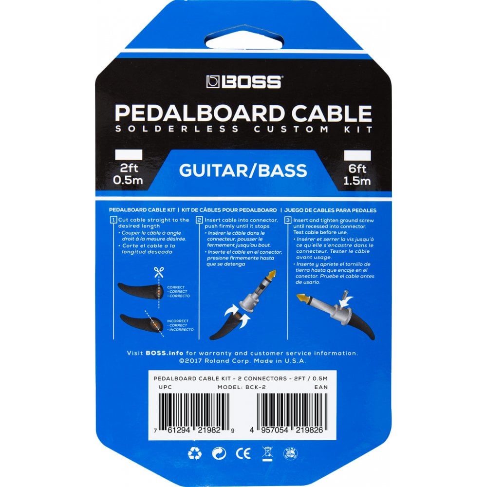 Boss BCK-2 Solderless Pedalboard Cable Kit