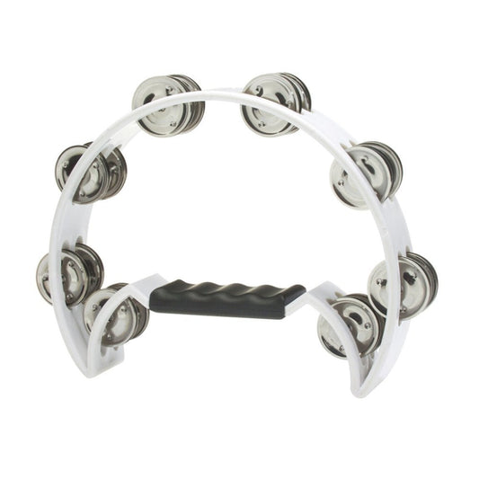 Stagg Cutaway Plastic Tambourine, White