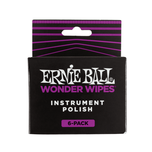 Ernie Ball Wonder Wipes Instrument Polish, 6 Pack