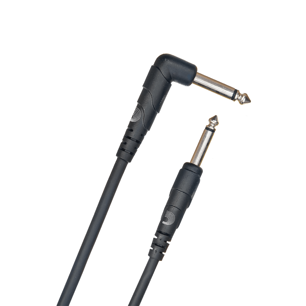 D'Addario Classic Series Instrument Cable Straight to Right-Angle, 20ft