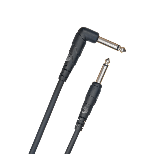 D'Addario Classic Series Instrument Cable Straight to Right-Angle, 20ft
