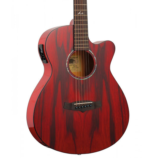 Tanglewood Azure TA4CERD Electro-Acoustic Guitar. Shimmer Red Gloss