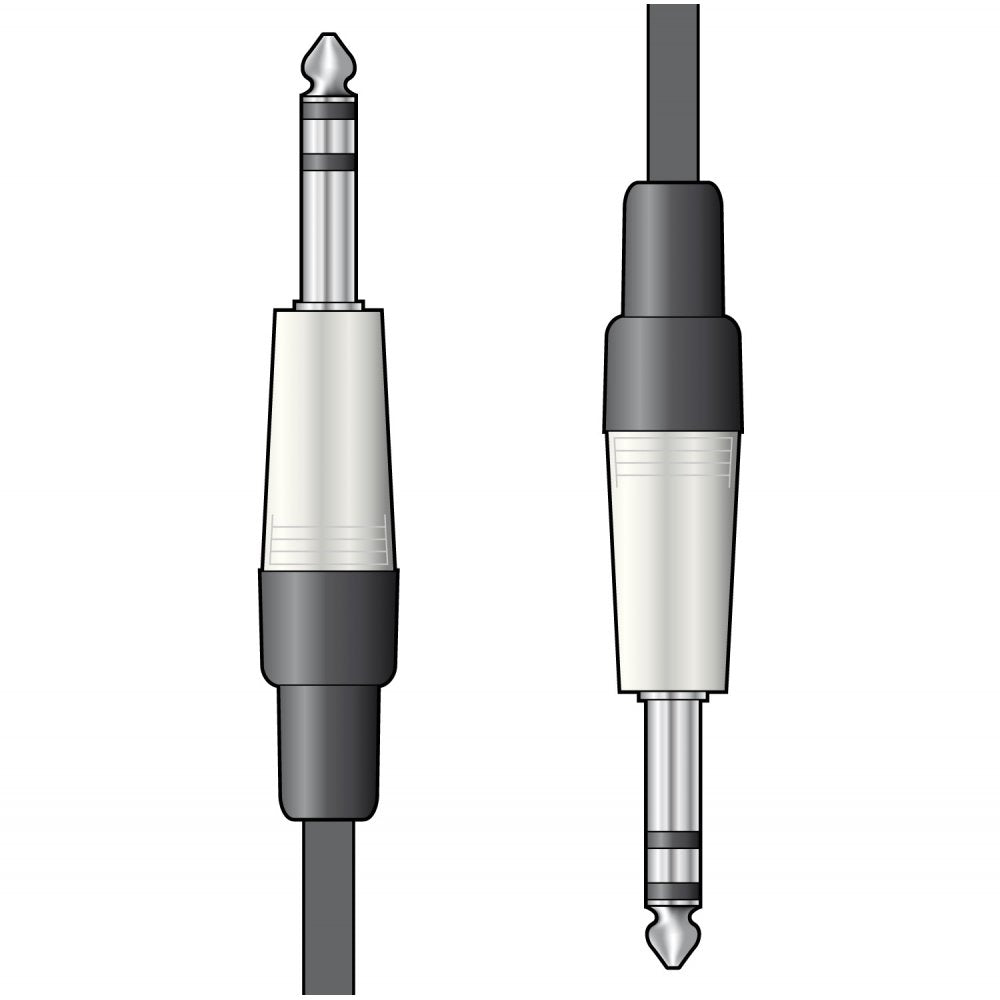 Citronic Classic Audio Leads 6.3mm TRS Jack Plug - 6.3mm TRS Jack Plug