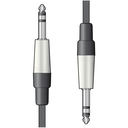 Citronic Classic Audio Leads 6.3mm TRS Jack Plug - 6.3mm TRS Jack Plug