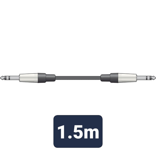 Citronic Classic Audio Leads 6.3mm TRS Jack Plug - 6.3mm TRS Jack Plug