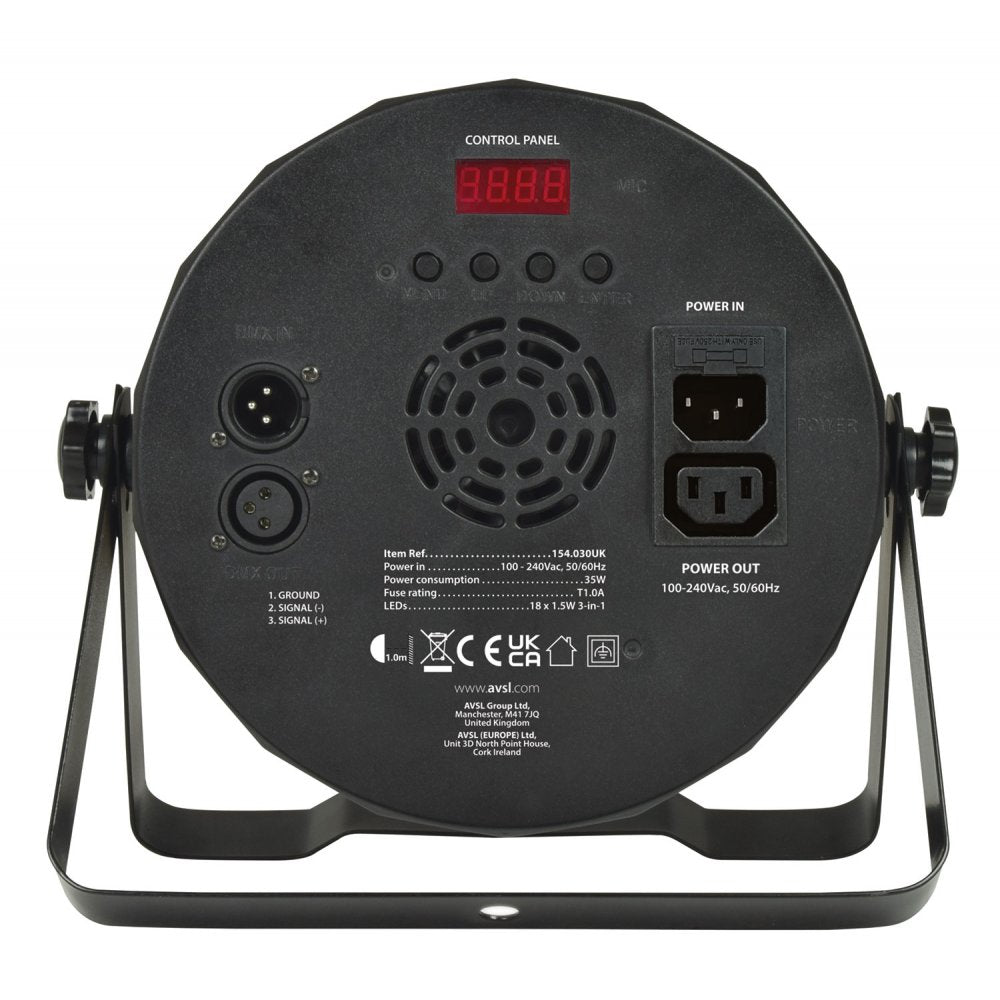 QTX PAR-100: High Power 3-in-1 LED Plastic PAR Can