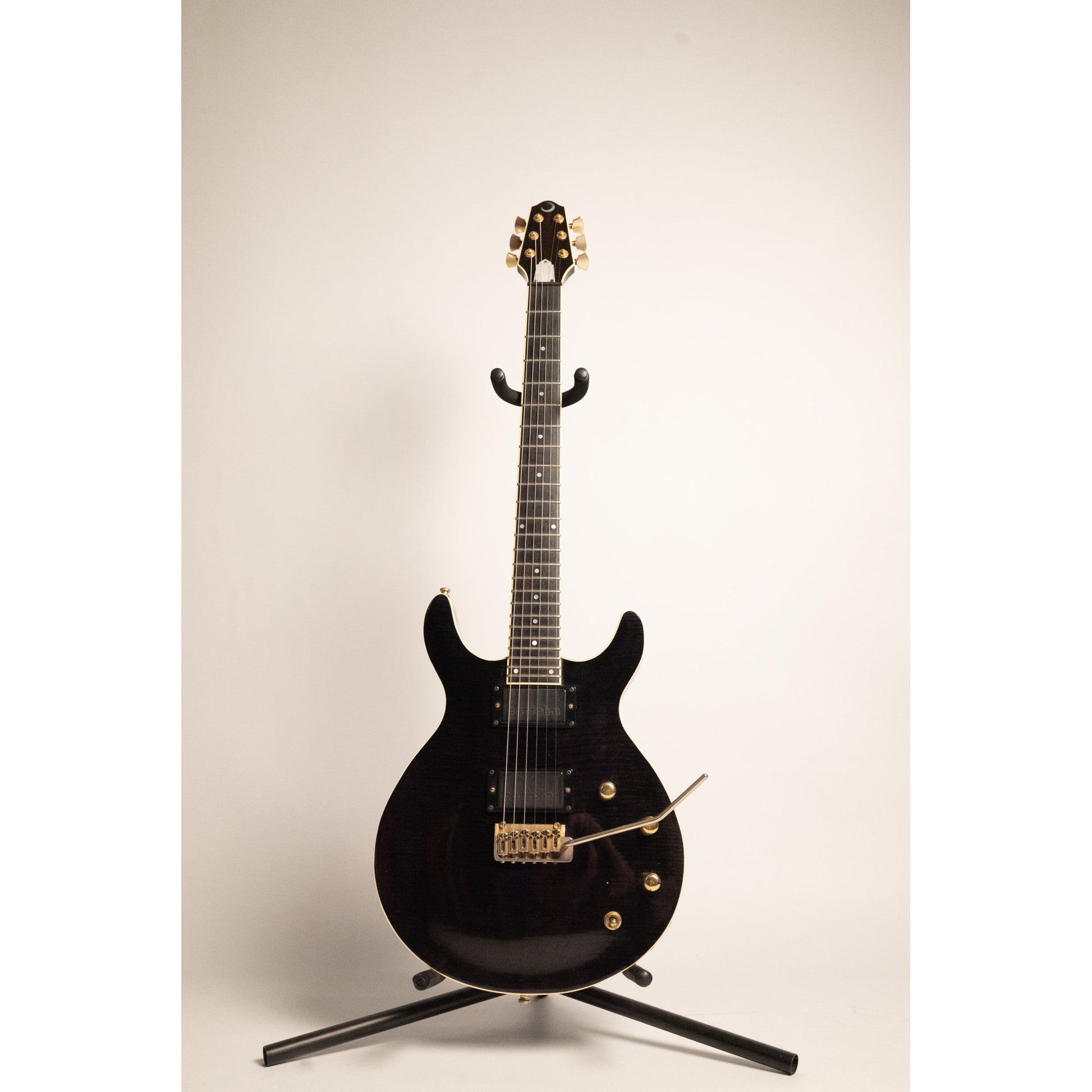 Moon Double Cut Flame Top, Trans Ebony