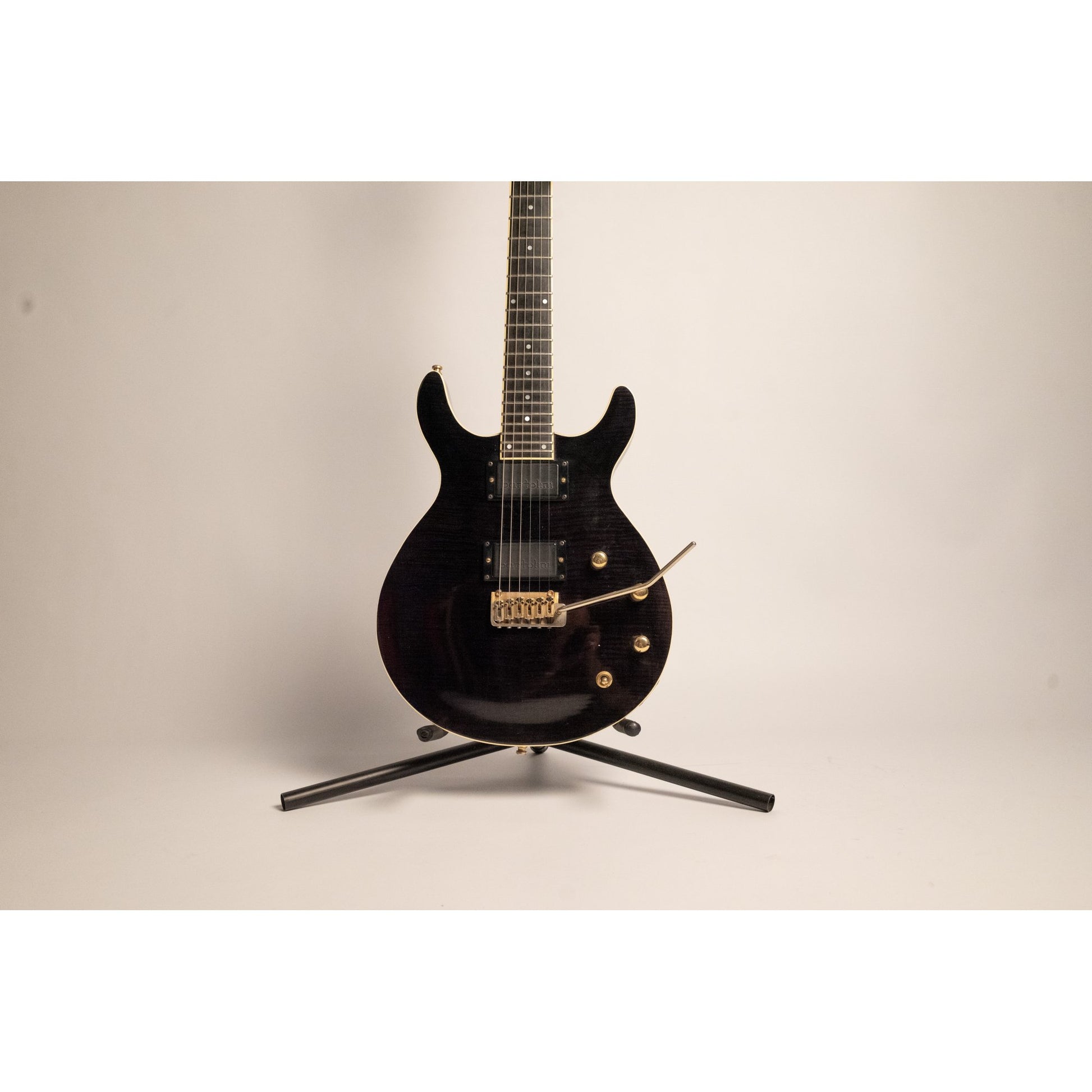 Moon Double Cut Flame Top, Trans Ebony