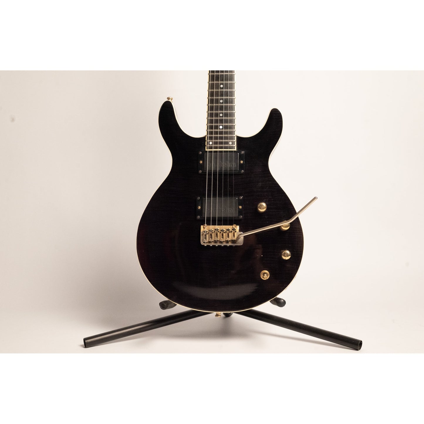 Moon Double Cut Flame Top, Trans Ebony