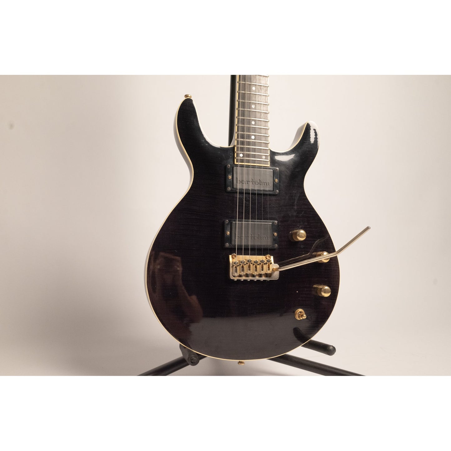 Moon Double Cut Flame Top, Trans Ebony