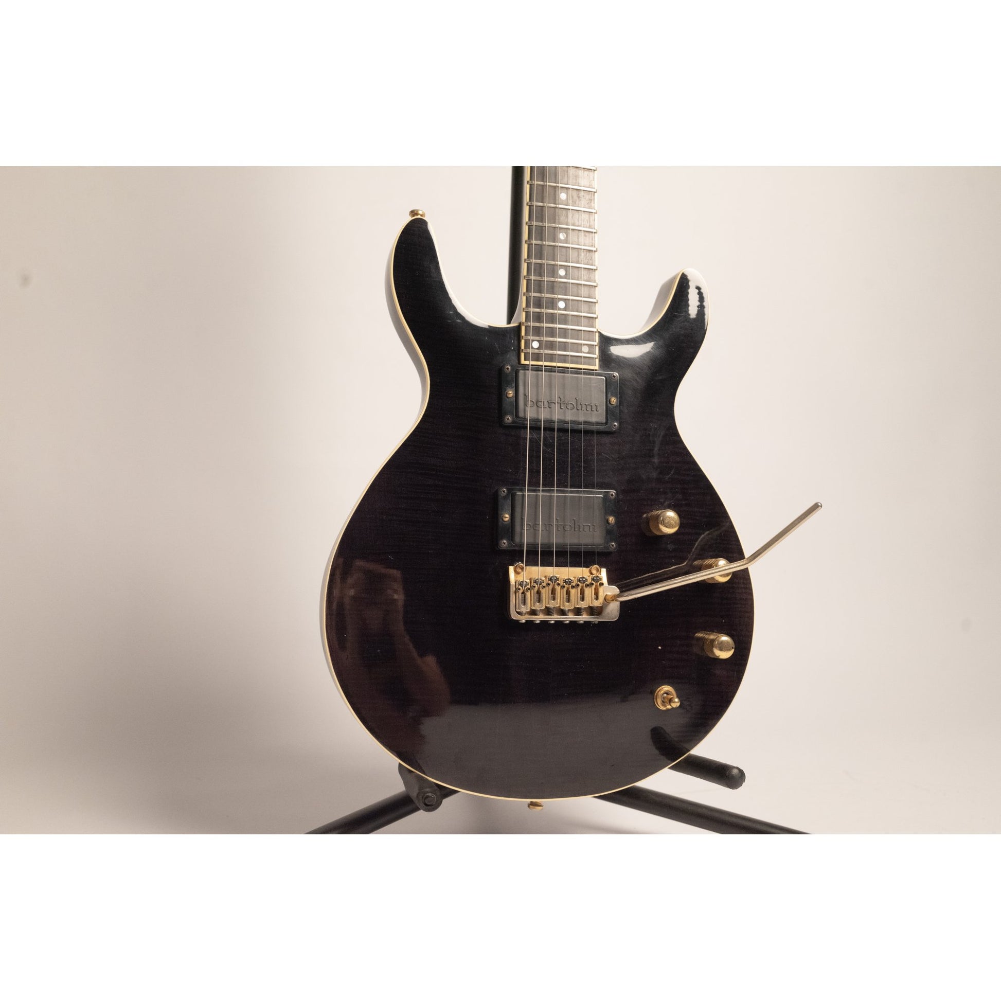 Moon Double Cut Flame Top, Trans Ebony