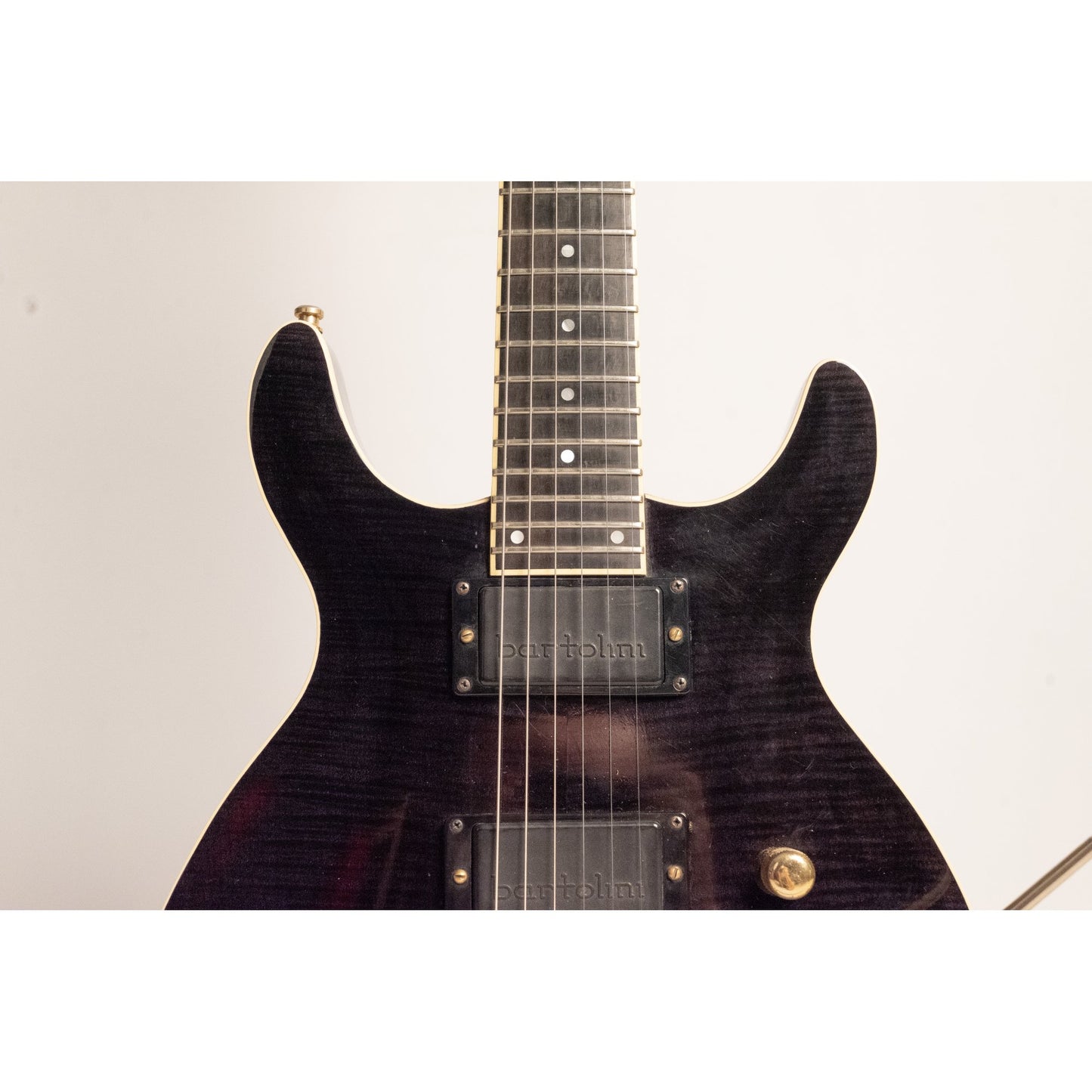 Moon Double Cut Flame Top, Trans Ebony