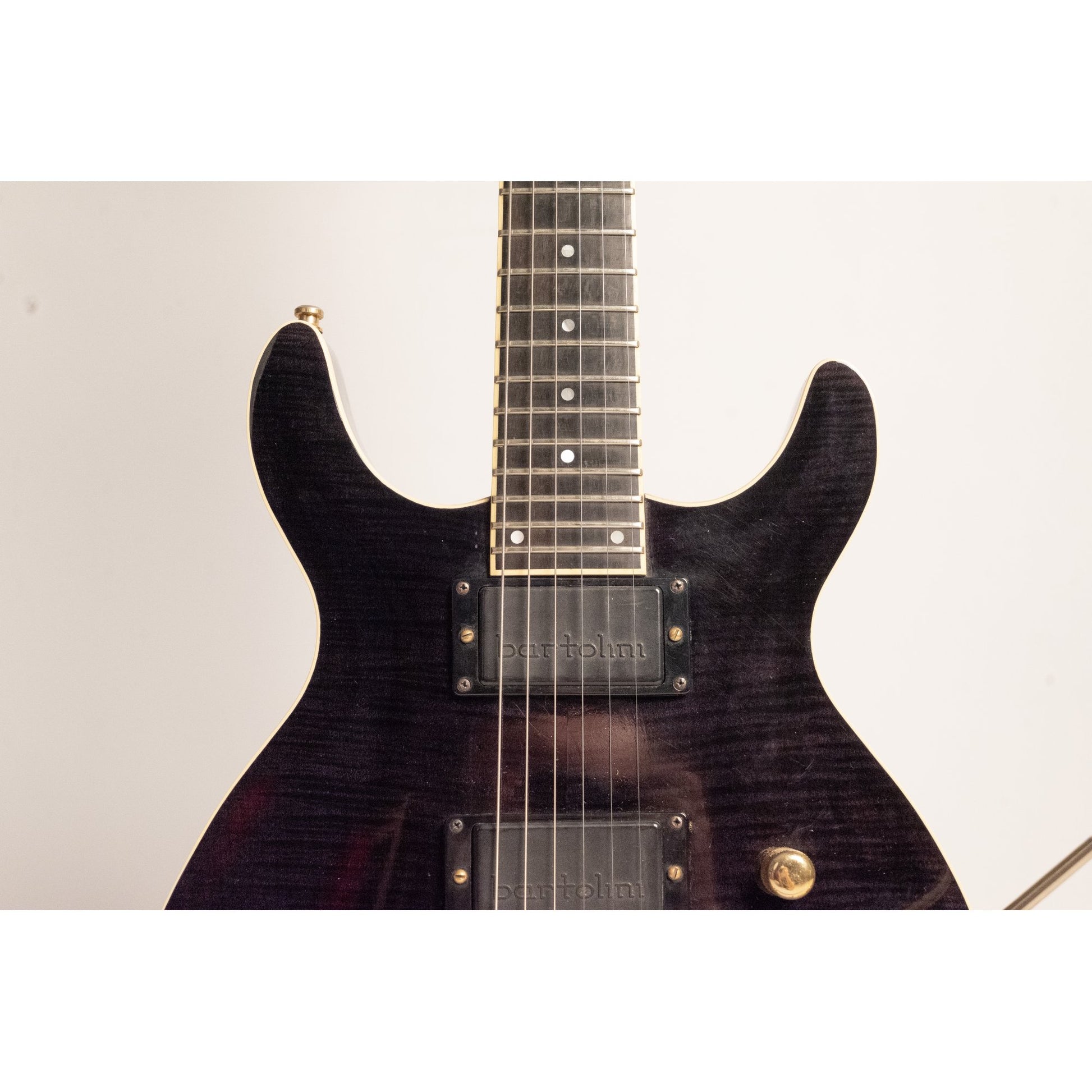 Moon Double Cut Flame Top, Trans Ebony