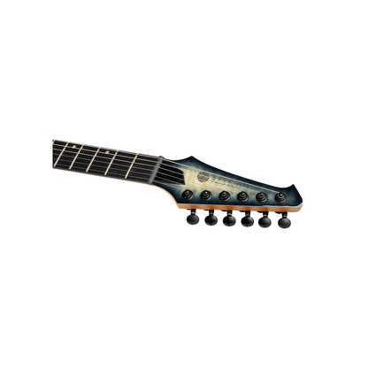 Spira S-500 QGY-E Quilted Maple Top Electric Guitar, Trans Black