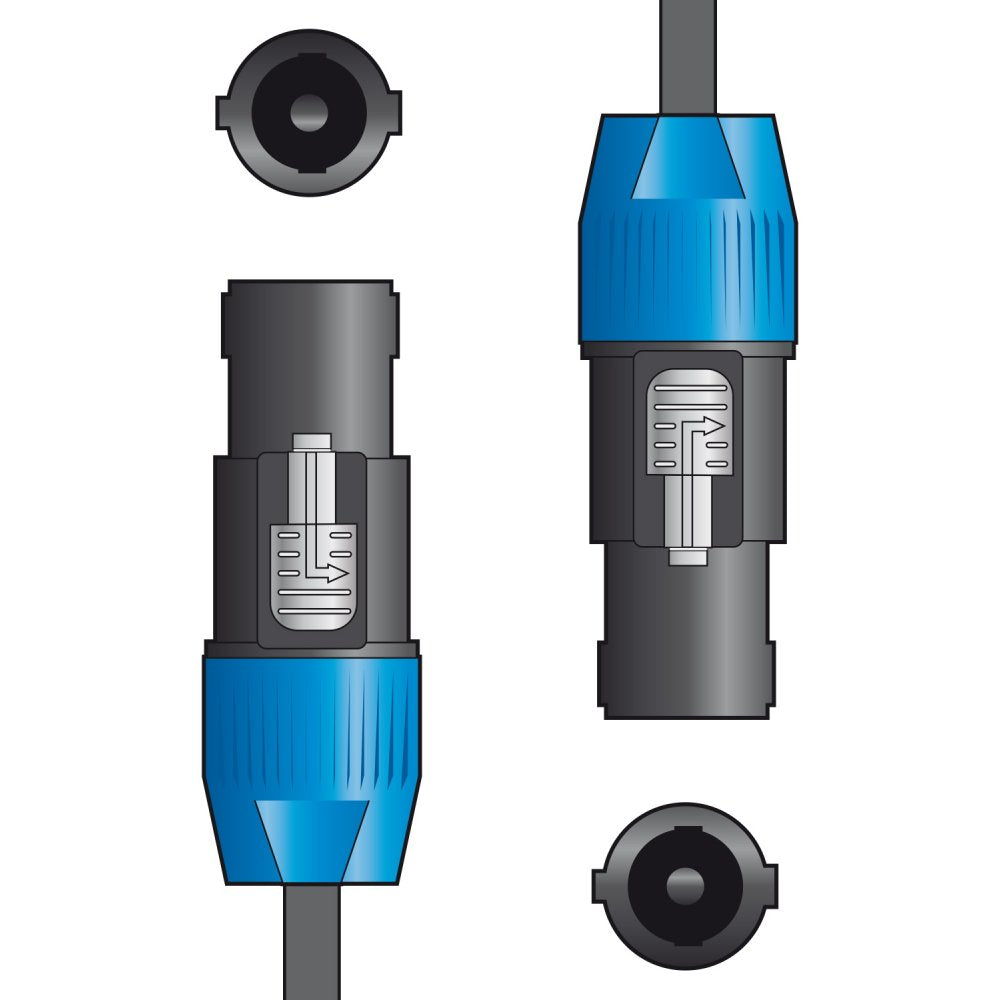 QTX Essential Speaker Leads Speaker Plug - Speaker Plug 6.0m