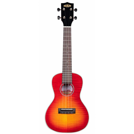 Kala Gloss Flame Maple Concert Ukulele, Cherry Burst