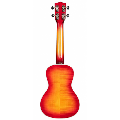 Kala Gloss Flame Maple Concert Ukulele, Cherry Burst
