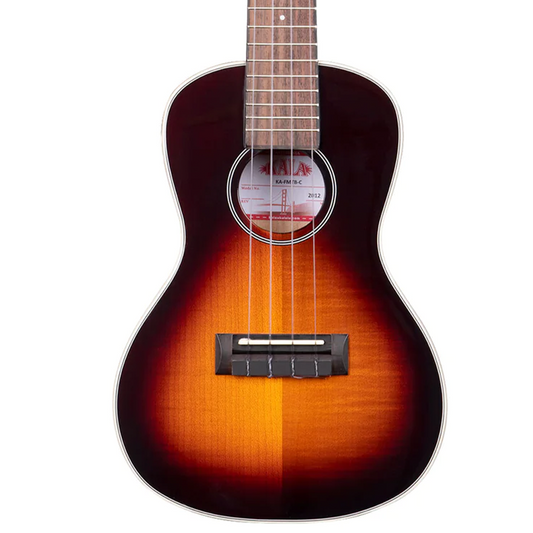 Kala Gloss Flame Maple Concert Ukulele, Tobacco Burst