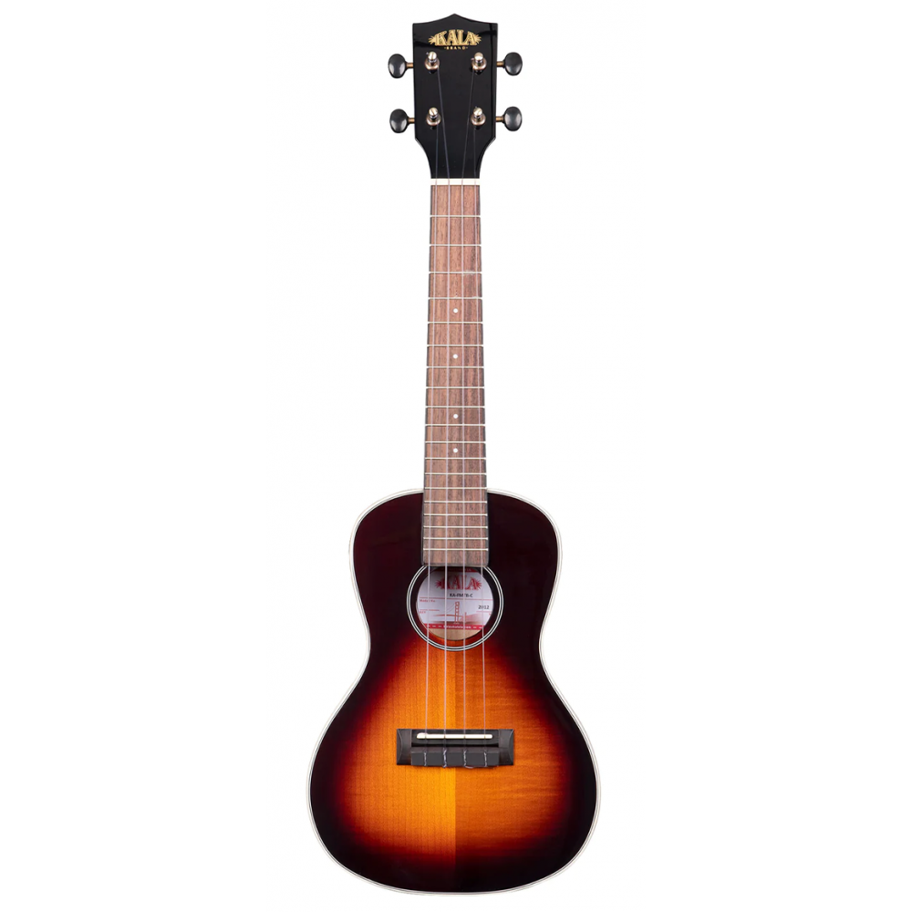Kala Gloss Flame Maple Concert Ukulele, Tobacco Burst