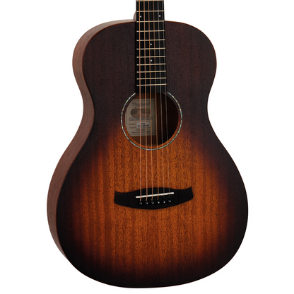 Tanglewood Crossroads TC8 Parlor Acoustic Guitar, Whisky Burst Satin